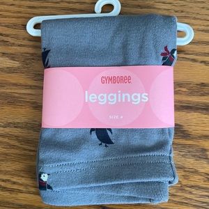 NWT Gymboree gray penguin leggings size 4